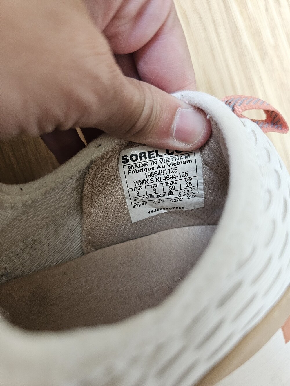 SOREL Kineric Impact Mesb Pink white tan sneakers - Picture 14 of 16